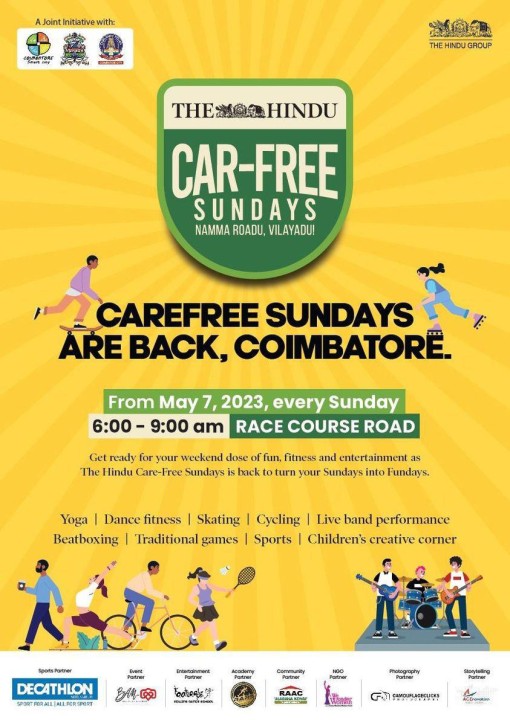 The Hindu Car-Free Sundays are Back In COIMBATORE